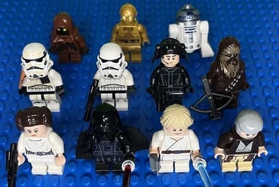 LOTE DE 11 MINIFIGURAS LEGO STAR WARS - UNA NUEVA ESPERANZA - LUKE LEIA DARTH VADER SANDTROOPER Foto 1 de 4