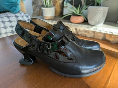 John Fluevog Tacones Cordones Funky Artístico Mod Estilo Icónico Diseñador LN Talla 7 Foto 1 de 4