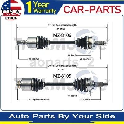 2 ejes delanteros TrakMotive CV eje articulado para Mazda MPV 2001 2000 Foto 1 de 3