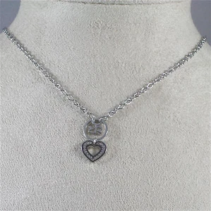 COLLANA BY REBECCA CON CUORE E CRISTALLI IN BRONZO BMOKXB07 MADE IN ITALY - Imagen 1 de 1