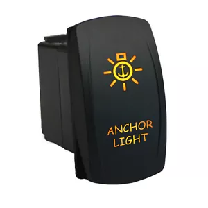 ANCHOR LIGHT 6M11O Rocker Switch 12V LED amber ON/OFF waterproof SPST marine ... - Imagen 1 de 1