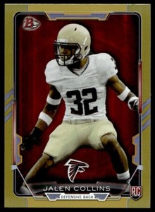 2015 Bowman Rookies Gold Jalen Collins Rookie /399 #74
