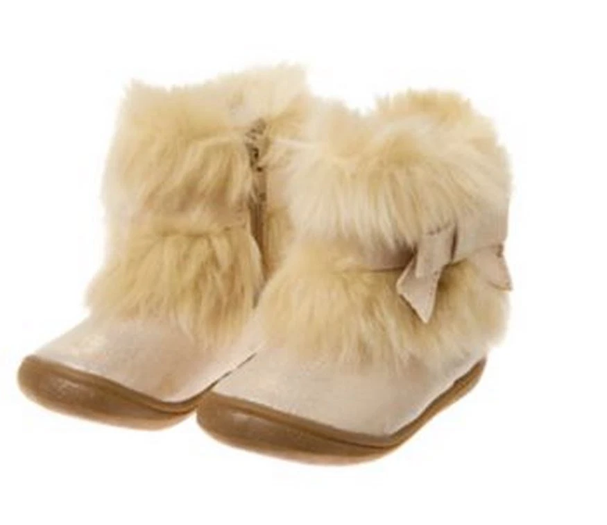 Новый с Ярлыками Gymboree полярный розовый 5 9 «меховой отлива ботинки» Золотой ботинок искусственного меха праздник - Изображение 1 из 1