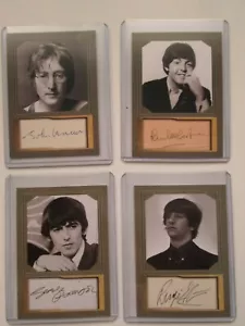 BEATLES PICTURES AND SIGNATURES L@@K ~ JOHN, RINGO, PAUL & GEORGE ~ D GORDON - Picture 1 of 10