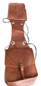 Genuine Leather Western Saddle Bag For Horses Cow boy , Rancher Hand Made - Picture 1 of 5