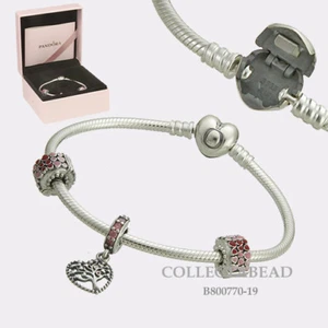 Auténtico conjunto de regalo de árbol del amor esmalte plateado de Pandora B800770-19 - Imagen 1 de 1