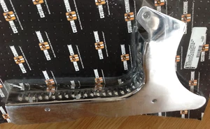 Chrome Louver Lower Belt Guard Harley Softail Models 1993-99 w/ 65 Tooth Pulley - Picture 1 of 8