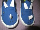 nwt Old Navy blue slip on canvas shark shoes little boys 7 m free ship USA