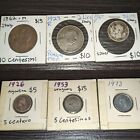 Italian (1862, 1923, 1927), Uruguayan (1953), Argentine (1926) Coin Lot