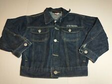 Georges Marciano GUESS Dark Blue Denim Jean Jacket Child Size 10 Missing Button