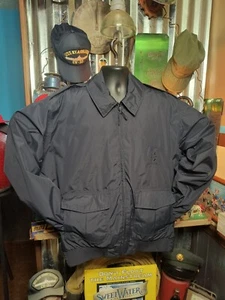 Vintage Solar-1 Police First Responder Blue Nylon Jacket Removable Liner XL LONG - Picture 1 of 9