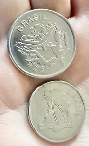 1981 & 1984 Brazil 10 & 50 Cruzeiros Collector Coins Brasil Lot - Picture 1 of 2