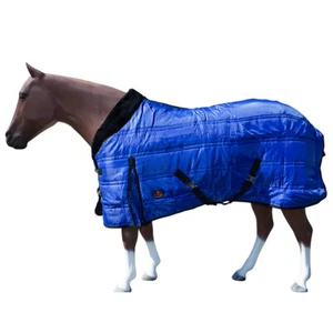 HI HILASON Western Horse Stable Turnout Blanket Quilted Blue - Picture 1 of 8