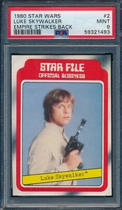 1980 Topps Star Wars Empire Strikes Back #2 Luke Skywalker PSA 9 - Picture 1 of 2