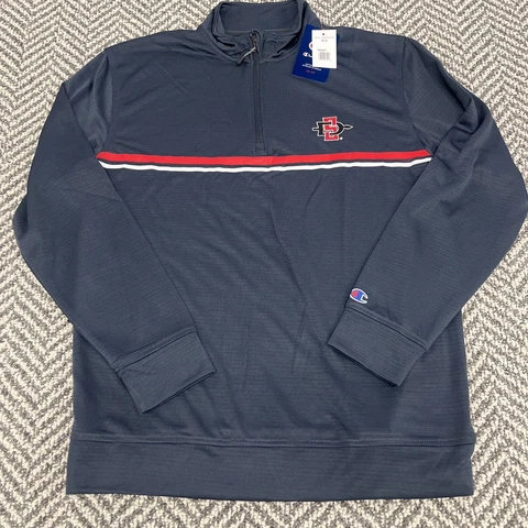Champion San Diego State University Aztecs Men's M 1/4 Zip long sleeve shirt NWT Cover