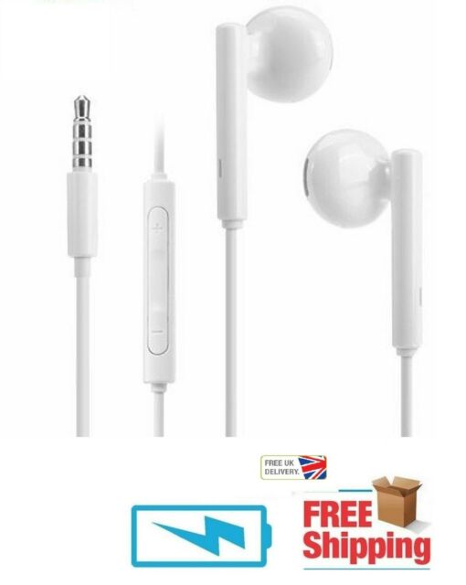 Auriculares estéreo de móvil con micrófono y cable de 1,2 m, conexión jack  3.5 mm, cascos compatibles con Xiaomi, Huawei, Samsun
