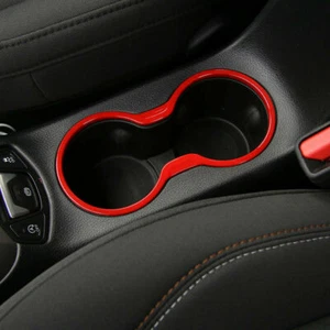 Bisel de anillo de ajuste de cubierta de marco para portavasos de agua para Jeep Compass 2017-2019 rojo - Imagen 1 de 6