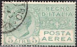 ITALY 1926/8 AIR MAIL STAMP Sc. # C 9 USED - Picture 1 of 2