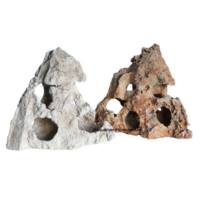  Eck-Lochgestein Aquarium Deko Felsen Malawi Tanganjika See 17x17x17cm,dekostein - Bild 1 von 2