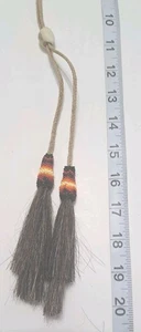Western Hand Braided Stampede String Horsehair Beaded For Cowboy Hat 20” Each - Picture 1 of 2