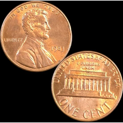 1983 Lincoln Cent Penny Error Coin Double Die Reverse Possible Die Clash READ - Image 1 of 4