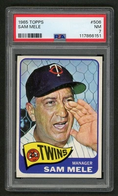 1965 Topps Sam Mele #506 Minnesota Twins PSA 7 - Image 1 of 2