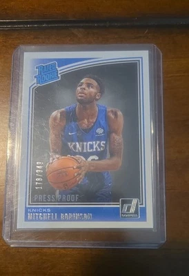 2018 Panini Donruss - RR Mitchell Robinson #163 Press Proof Silver /349 (RC) - Image 1 of 3