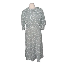 Amish Mennonite Vestito XL 41" Busto Grembiule Fatto a Mano Modesto Abbigliamento Tinta Unita Margherita... - Foto 1 di 4