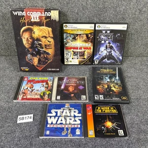 PC Computer Games Lot Star Wars Wing Commader III Tiger Empire Force Unleashed - Picture 1 of 7