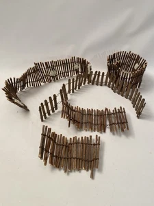 5 Brown wooden fences department 56 Lemax Dickens Christmas village Halloween - Picture 1 of 6