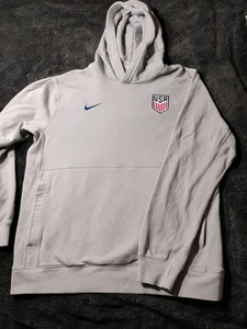 Men's Nike USA Fleece Travel Hoodie USMNT/ Large/ Gray/Used - Picture 1 of 8