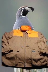 Walls Bird Rabbit Hunting Jacket  Large Beige Canvas Orange VTG 90s  Zip - Picture 1 of 12