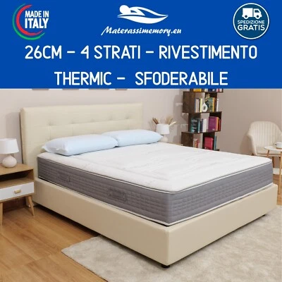 Materasso Memory MOSAIC MED alto 26 cm sfoderabile dispositivo medico detraibile - Immagine 1 di 4