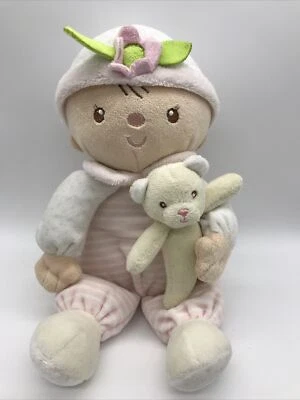 Douglas Bebé Muñeca Claire Oso Flor Sombrero Rosa Rayas Conjunto 10" Acurrucarse Juguete Peluche Foto 1 de 4