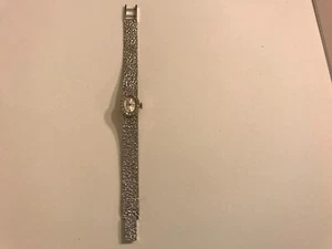 Vintage Lucien Piccard 14K White Gold and Diamonds Ladies Wristwatch Watch - Picture 1 of 8
