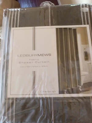 CORTINA DE DUCHA DE TELA - LEDBURYMEWS - CHADWICK - VERDE SALVIA - ¡NUEVA! Foto 1 de 3