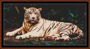 WHITE TIGER Kreuzstichmuster (Punto Cruz) (tig - Bild 1 von 5