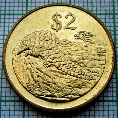 ZIMBABWE 2002 2 DOLLARS, GREAT ZIMBABWE BIRD, UNC Cover