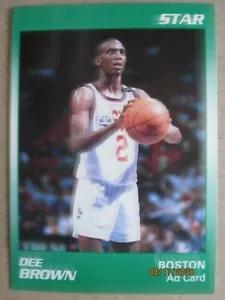 1991 STAR COMPANY BASKETBALL NO NUMBER DEE BROWN CAMPIONE PROMOZIONALE SCHEDA PUBBLICITARIA - Foto 1 di 6