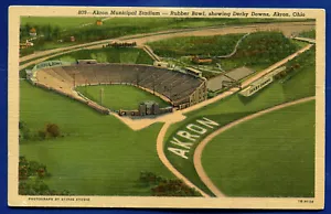 Akron Ohio oh Municipal Airport postcard - Picture 1 of 2