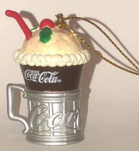 2003 Obskure Miniatur Coca Cola Eis Float Weihnachtsschmuck c.TCCC TINY - Bild 1 von 2