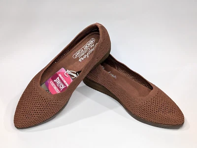Zapatos planos sin cordones para mujer SKECHERS Cleo Aserrín Real Living Canela - Talla 7,5 Nuevos con caja Foto 1 de 4