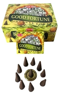 Hem Good Fortune Incense Cones - Pick 10-20-30-50-100-120 Free Shipping! - Picture 1 of 3