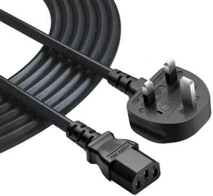 1M Bouilloire Plomb Mètre UK Prise Secteur vers IEC C13 Câble Cordon pour PC Moniteur TV - Photo 1/8