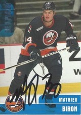 MATHIEU BIRON - ItG Be a Player 1999-00 - New York Islanders - Original Signed