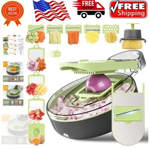High-Quality Stainless Steel Veggie Chopper with Durable BPA-Free Container - Picture 1 of 9