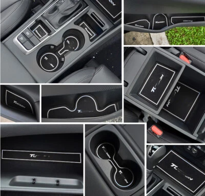 Car Inner Non-slip Door Slot Mat Pad Cup Holder white For 15-2020 Hyundai Tucson - Image 1 of 4