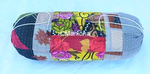 Indian kantha Cushion Cover Yoga Sofa Cover Cylinder Kantha Boho Decorative - Picture 1 of 4