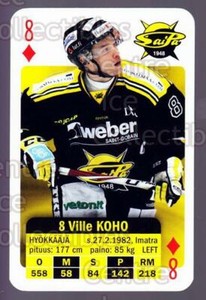 2013-14 Finnish SM LIIGA Playing Card #34 Ville Koho
