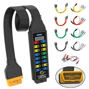 Upgrade OBD2 Breakout Box OBDII Protocol Detector CAN Tester W/Wire Accessories - Picture 1 of 16